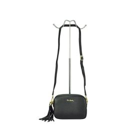   Pierre Cardin FRZ 1501 fekete női bőr váltáska, oldaltáska, crossbody 21 x 16 x 8 cm