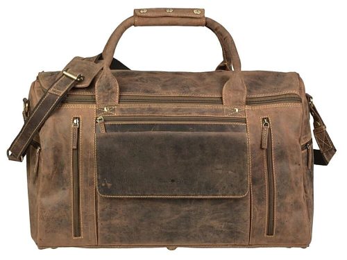 Greenburry barna bőr zsebes utazótáska