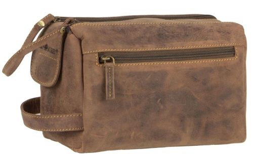 Greenburry barna bőr neszeszer, kozmetikai táska