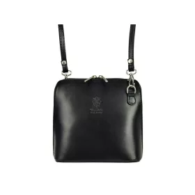   Barberinis fekete női bőr válltáska, crossbody 17 x 16 x 8.5 cm