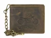 Greenburry fekvő, motor motívumos bőr pénztárca, barna