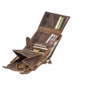 Greenburry kamion mintás bőr pénztárca, barna