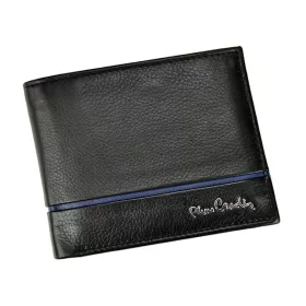   Pierre Cardin SAHARA TILAK15 325 fekete-piros férfi bőr pénztárca 12 x 9.5 x 2.5 cm
