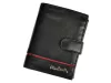 Pierre Cardin SAHARA TILAK15 326A fekete-piros férfi bőr pénztárca 10 x 13 x 3 cm