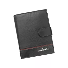   Pierre Cardin SAHARA TILAK15 331A fekete-piros férfi bőr pénztárca 10,5 x 13  cm