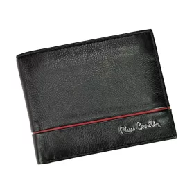   Pierre Cardin SAHARA TILAK15 8806 fekete-piros férfi bőr pénztárca 12 x 9,5  cm
