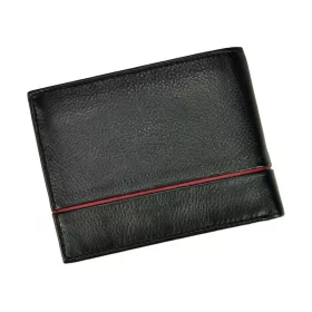   Pierre Cardin SAHARA TILAK15 8806 fekete-piros férfi bőr pénztárca 12 x 9,5  cm