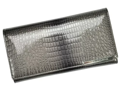 Gregorio GF102 szürke női bőr pénztárca 18.5 x 10 x 3 cm