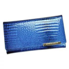   Gregorio GF114 kék lakkbőr női pénztárca 17.5 x 9.5 x 3.3 cm