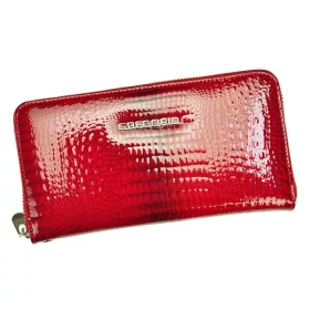   Gregorio GF119 piros lakkbőr női pénztárca 20 x 10.5 x 2.8 cm