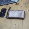 Gregorio GF119 szürke lakkbőr női pénztárca 20 x 10.5 x 2.8 cm