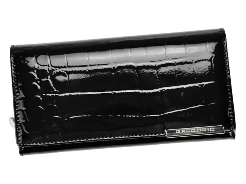 Gregorio BC-106 fekete női bőr pénztárca 19 x 10 x 3.3 cm