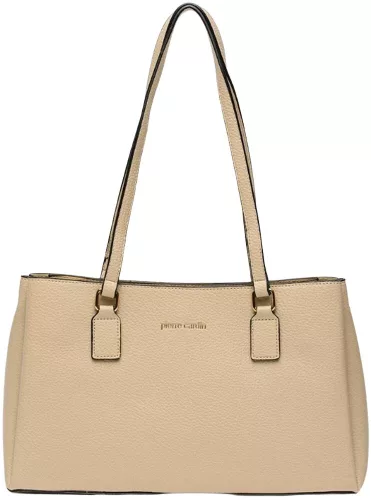 Pierre Cardin bézs rostbőr női kézitáska, válltáska 36 x 21 x 10 cm