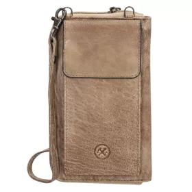   Hide & stitches paint rock drapp valódi bőr telefontáska, crossbody 19 x 11,5 cm