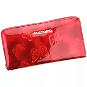 Gregorio BT-119 piros női bőr pénztárca 19,5 × 10 cm