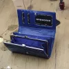 Gregorio SH-100 kék női bőr pénztárca 18.5 x 10 x 3.5 cm
