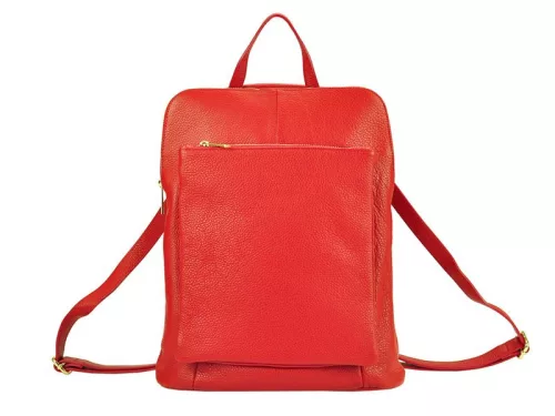 Patrizia 518-001 piros női bőr hátitáska 30 x 38 x 16 cm