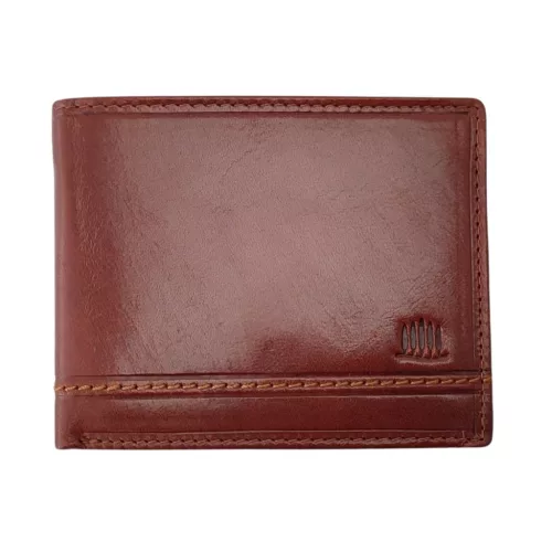 Giorgio Carelli férfi konyak bőr pénztárca RFID, 12 x 9 cm
