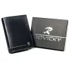 Rovicky N4-CMC fekete férfi bőr pénztárca 9.5 x 12.5 x 2.5 cm
