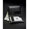 Rovicky N4-CMC fekete férfi bőr pénztárca 9.5 x 12.5 x 2.5 cm