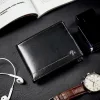 Rovicky N992-CMC fekete férfi valódi bőr pénztárca 12.5 x 9.5 x 3 cm