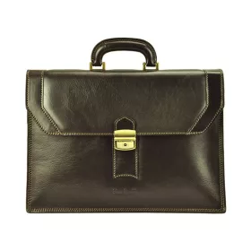  Pierre Cardin 1205 RM02 barna férfi bőr aktatáska 40 x 29 x 9 cm