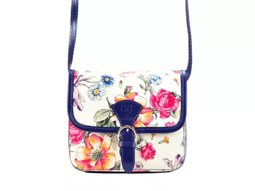 Gregorio 112 FL navy kék női bőr válltáska, oldaltáska 18 x 16 x 8 cm