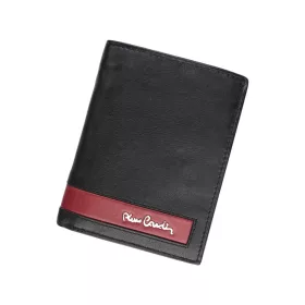   Pierre Cardin CB TILAK26 330 RFID fekete-piros férfi bőr pénztárca 9,5 x 13,3 cm