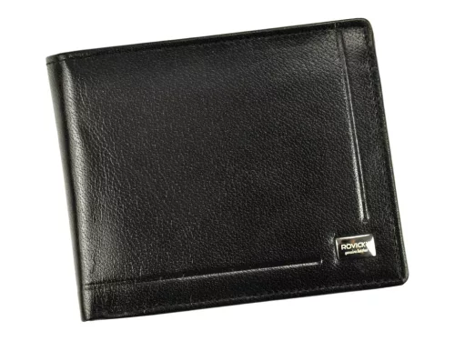 Rovicky PC-103-BAR RFID fekete férfi bőr pénztárca 12 x 9 x 2.5 cm