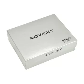   Rovicky PC-103-BAR RFID fekete férfi bőr pénztárca 12 x 9 x 2.5 cm