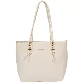   Pierre Cardin bézs rostbőr női kézitáska, válltáska 36 x 29 x 14 cm
