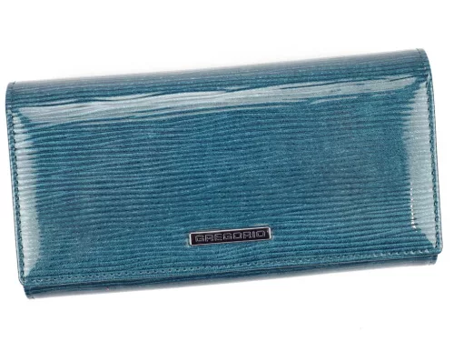 Gregorio LN-102 türkizkék női bőr pénztárca 18.5 x 10 x 4 cm 
