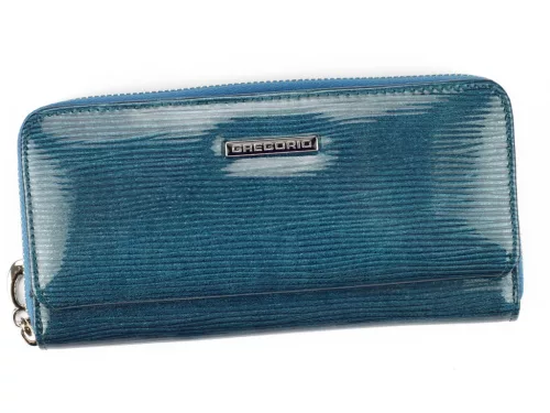 Gregorio LN-111 türkizkék női bőr pénztárca 19 x 10 x 3.5 cm