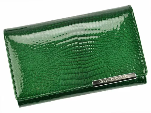 Gregorio GF101 zöld női bőr pénztárca 15 x 9.5 x 3.3 cm