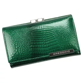 Gregorio GF108 zöld női bőr pénztárca 14.5 x 8.5 x 3 cm