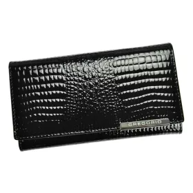   Gregorio GF114 zöld lakkbőr női pénztárca 17.5 x 9.5 x 3.3 cm