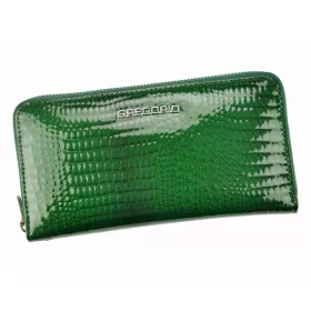   Gregorio GF119 zöld lakkbőr női pénztárca 20 x 10.5 x 2.8 cm