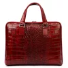 Camilla 777 CROCO piros női bőr laptoptáska 40 x 31 x 6 cm