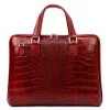 Camilla 777 CROCO piros női bőr laptoptáska 40 x 31 x 6 cm