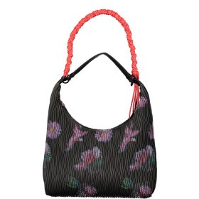   Desigual fekete virágmintás női válltáska 35 x 37 x 8 cm