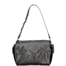   Desigual női, növény mintás fekete válltáska 25 x 20 x 12 cm