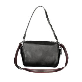   Desigual női, növény mintás fekete válltáska 25 x 20 x 12 cm