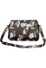 Desigual fekete színes virágmintás női válltáska 24 x 15 x 9 cm