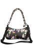 Desigual  fekete női, virágmintás válltáska 25 x 14 x 9 cm