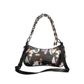   Desigual  fekete női, virágmintás válltáska 25 x 14 x 9 cm