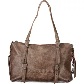   Desigual Half Logo Lanuza New barna női válltáska 40 x 34 x 12 cm