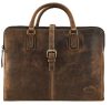 Giorgio Carelli antikolt, koptatott hatású bőr laptop táska, oldaltáska