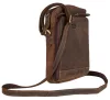 Giorgio Carelli barna bőr oldaltáska, crossbody 21 × 13 cm