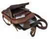 Giorgio Carelli barna bőr oldaltáska, crossbody 21 × 13 cm