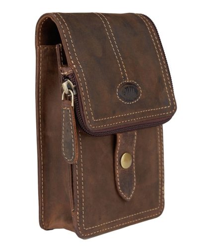 Giorgio Carelli koptatott hatású pull-up bőr övtáska